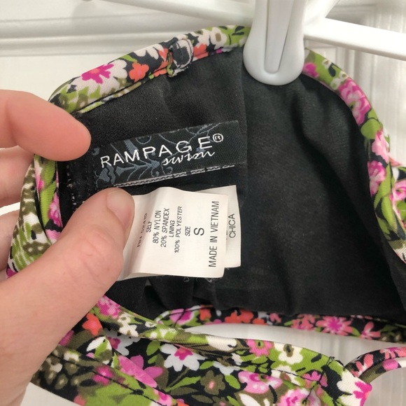 FREE Rampage S Floral Bikini Strapless Top - Picture 4 of 4